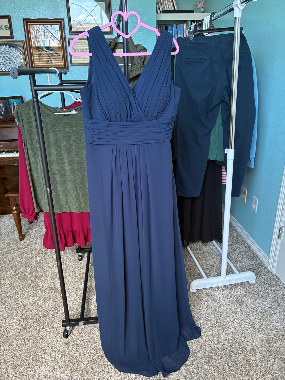 Bill Levkoff Navy Blue Women's Gown